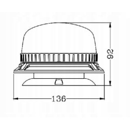 Mirksi įspėjamoji lemputė 12v 24v opti