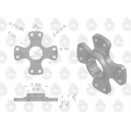 PTO pavaros stebulė sukabino 18 6 cilindrų C 385 pjaustytuvų