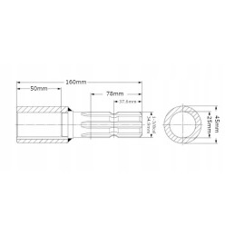 Kardaninio veleno reduktorius, viduje profiliuotas, Ø 25 mm, 1 3 8