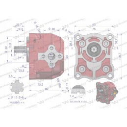 Sustiprintas krumpliaratinis siurblys t 25 mtz kairėje Warynski