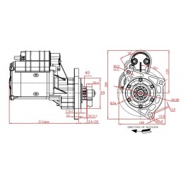 Starteris mf255 ursus c360 3p 2 8kw sustiprintas