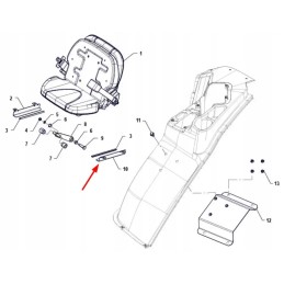 P5s44201122 kairiojo keleivio sėdynės kreiptuvas
