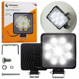 Darbinė lempa 9 LED 12v kvadratinė halogeninė