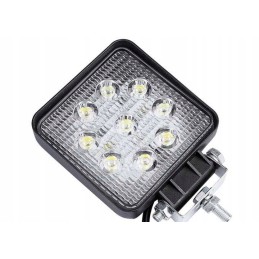 Darbinė lempa 9 LED 12v kvadratinė halogeninė