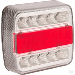 LED galinis žibintas, 1W, kvadratinis, 12V, 5 kontaktų