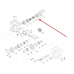 254 42 107 JAV dolerių tvirtinimo žiedas 25 x 38 x 5