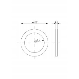 Stora poveržlė plokščios ašies kaiščiui, storis 4-6m