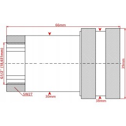 Hidraulinis lizdas, euro jungtis, vidinis sriegis 1 2