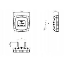 LED galinis kombinuotas žibintas, traktorius, kombainas