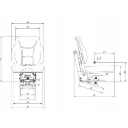 Prabangi padalinta sėdynė ursus c330 c360 385 zetor