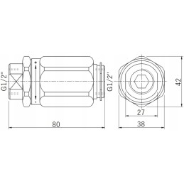 Hidraulinis vožtuvas su dvipusiu srautu vrb 1 2 70l