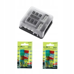 Midi saugiklių lizdų dėžutė 6 vnt 20 vnt