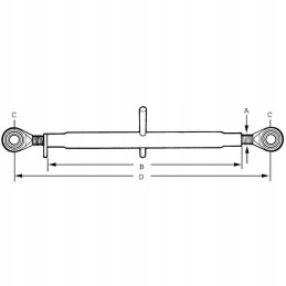 Tl6003022gp viršutinė jungtis m30 600 mm cat 2