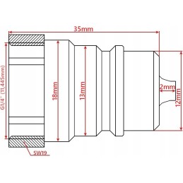Kištukinė jungtis euro vidinis sriegis 1 4