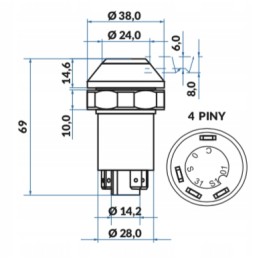 JCB Renault stovėjimo šviesos jungiklio mygtukas