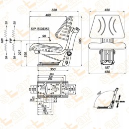 Dviejų dalių sėdynė eco0103 ursus c 330 c 360
