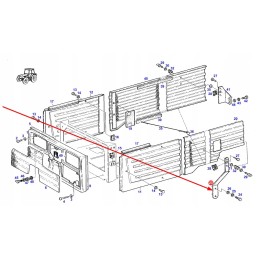 H312500020090 variklio dangčio tvirtinimas