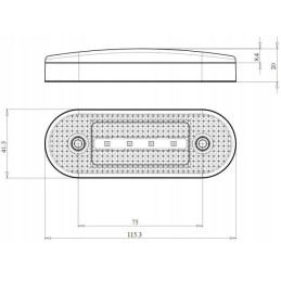 Stačiakampė LED šoninė gabaritinė lemputė 12 24v su srove
