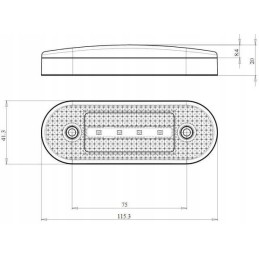 Stačiakampė LED šoninė gabaritinė lemputė 12 24v su srove