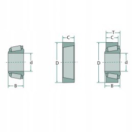 Vidinis ir išorinis žiedas 64mm 30mm granitas
