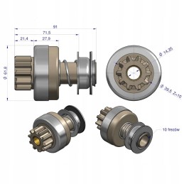 Ursus mf 8637000 starterio movos mazgas