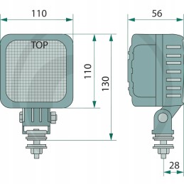 LED darbo lemputė 27w 9led 1200 liumenų