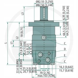 Hidraulinis variklis oms 125 151f0502 danfoss
