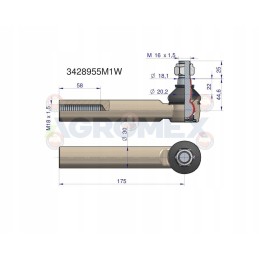 Vairo jungtis 175mm m18 3428955m1 Warynski