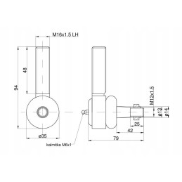 Strypo galas, kairioji jungtis c 328 su veržle