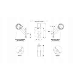 Įstrižainė priekinė ir galinė LED gabaritinė lemputė