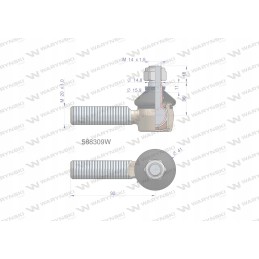 Vairo jungtis 92mm m20x1 0 588309 warynski