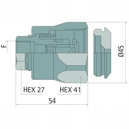 Hidraulinių stabdžių jungtis m18x1 5 va8r dn 10