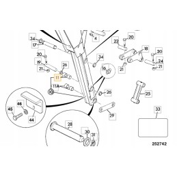 Galinės jungties svirties įvorė jcb 3cx 4cx 809 00125
