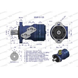 Sustiprintas hidraulinis variklis WMRS125cm3 Warynski