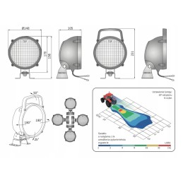 Darbinė lempa h3 wesem lor3 23393 oe148x105mm