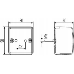 Posūkio signalo lemputė 21w kvadratinė 12v oranžinė