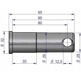 Apatinės trauklės atraminis kaištis c 360