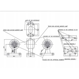 Apvali LED markerinė lempa 12 24v, prisukama