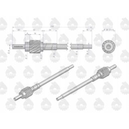 Variklio valandų skaitiklio pavaros C 330 originalus Ursus krumpliaratis