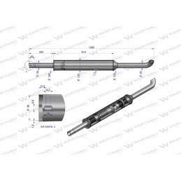 Apvalus duslintuvas 5 4kg 1280mm c 360 inox Warynski