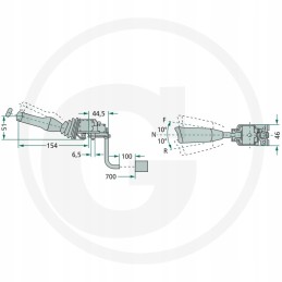 Važiavimo krypties jungiklis Naujoji Olandija 82034514