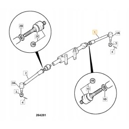 Vairo trauklė m24 m22 jcb 3cx 4cx 126 02253