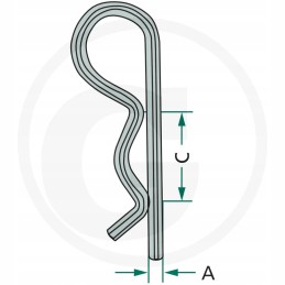 Spyruoklinis kaištis 6 mm, pakuotėje 5 vnt
