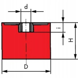 Metalo-gumos amortizatorius, nerūdijantis plienas, E tipas