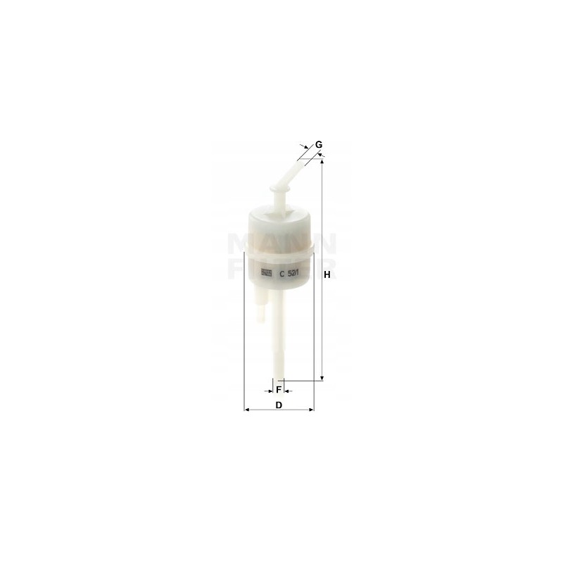 Oro filtras mann filtras c52 1 c521