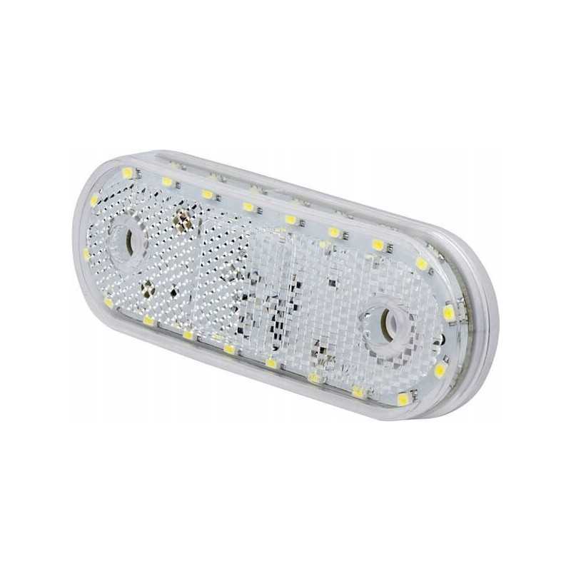 Stačiakampė LED markerinė lempa 12 24v, balta, nemaloni