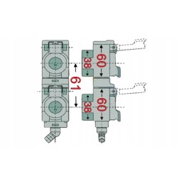 Alyvos surinkimo sistemos jungtis, kampu 61mm