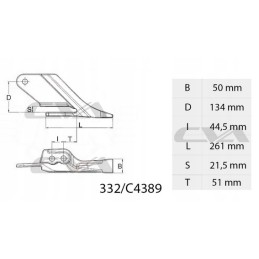 JCB Shark ekskavatoriaus kaušo varžto kairioji pusė