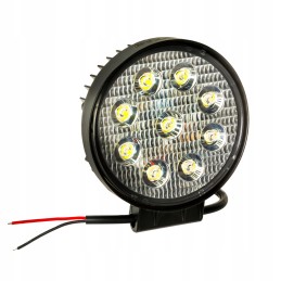 Apvali LED darbo lempa 27w 12v 24v 2100lm 9 led