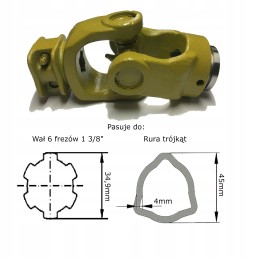 GTV jungtis, trikampis vamzdis, 6 pjaustytuvai 1 3 8 1240 nm